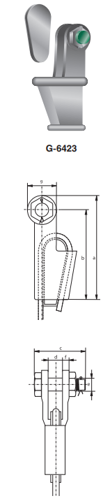 Oткрытые клиновые муфты с предохранительным болтом для концевого крепления стального каната (клиновой зажим)