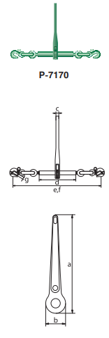 Цепной натяжитель (талреп) c крюками, по стандарту EN 12195-3